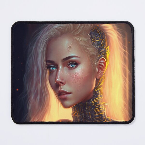 Item preview, Blonde Beautiful Cyberpunk Woman designed and sold by TortillaChief.