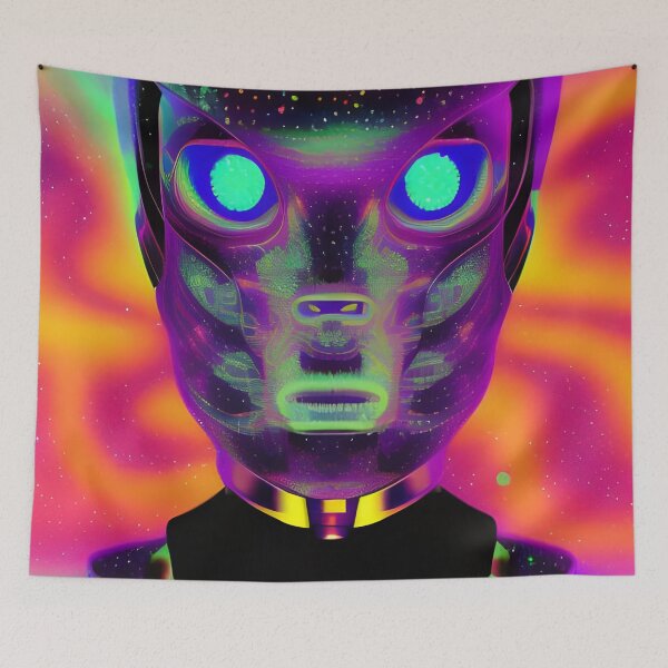 Item preview, Abstract alien portrait designed and sold by brandway.