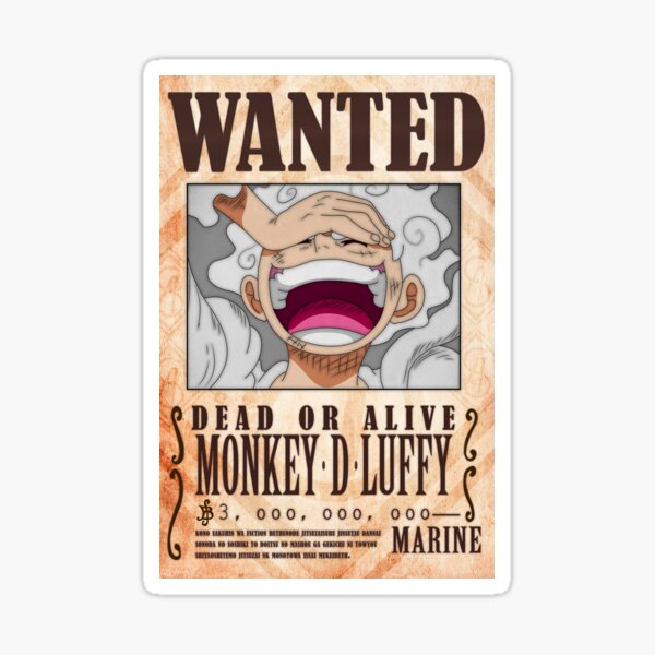Monkey D Luffy One Piece Wanted - One Piece Wanted - Sticker