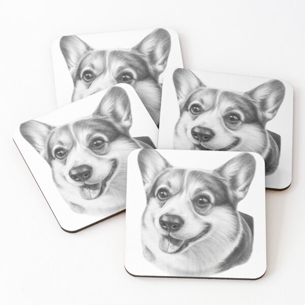 Item preview, Corgi Drawing | Beautiful Dog Art designed and sold by Portraits of Dogs.