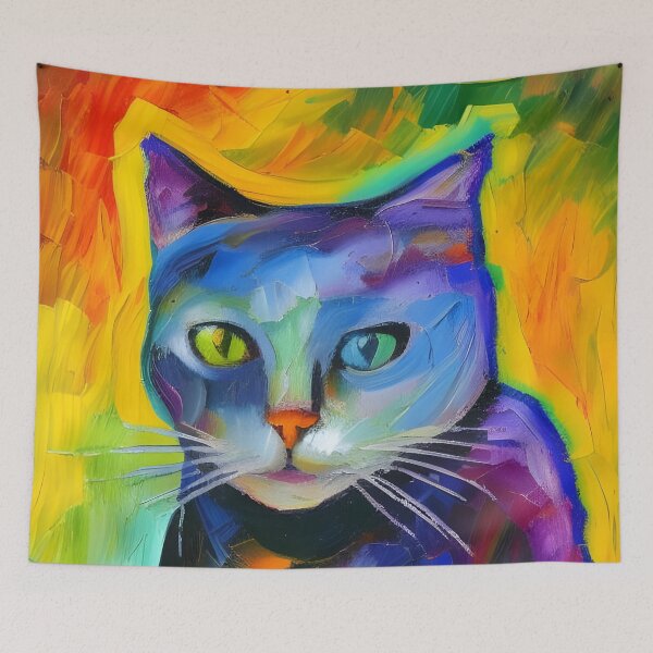 Item preview, Fantasy portrait of a cat designed and sold by brandway.