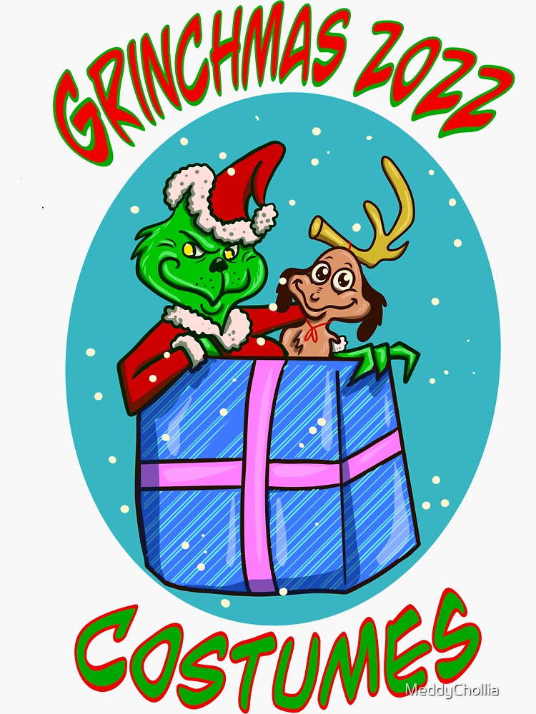 "Grinchmas 2022 Costume Team!" Sticker for Sale by MeddyChollia Redbubble