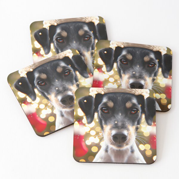 Item preview,  Christmas Japanese Terrier Wearing A Santa Hat designed and sold by ZenEverAI.