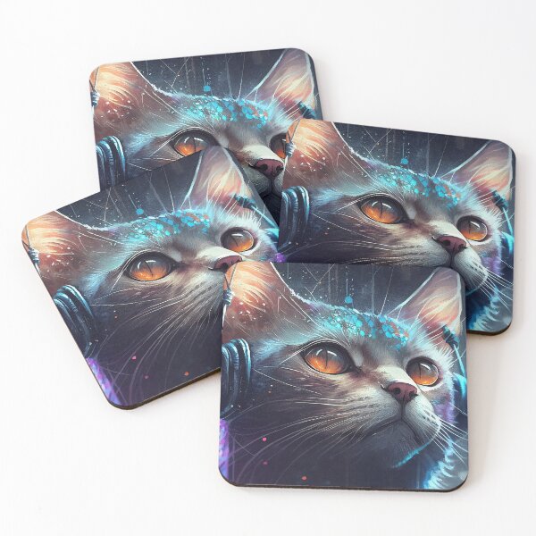 Item preview, Sparkling Lofi Cyberpunk Cat designed and sold by TortillaChief.