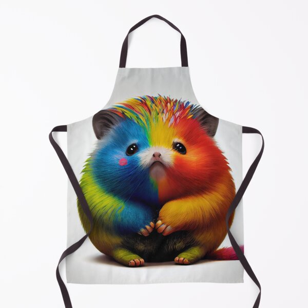 Artikelvorschau, Funny Cute Psychedelic Rainbow Hamster Digital Painting entworfen und verkauft von CodeAndColors.