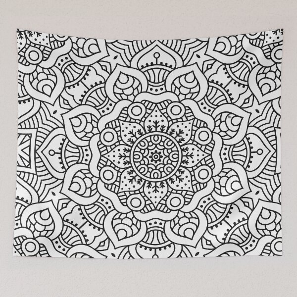 Item preview, The line Art _ Rangoli Edition _ B&W designed and sold by AI-Collections.