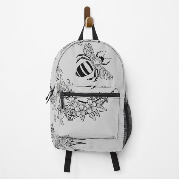Item preview, Moonflower With Bee black and white designed and sold by MagicStrawberry.