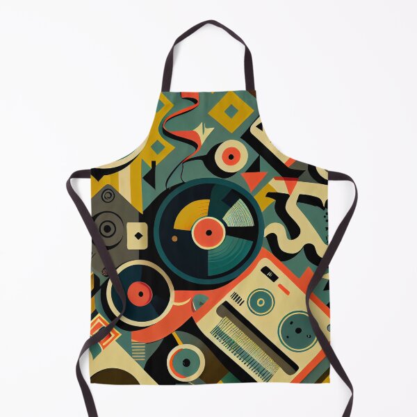 Aperçu de l'œuvre Vibrant Music Vinyl Records Pattern Digital Painting créée et vendue par CodeAndColors.