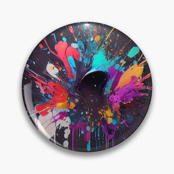 Artikelvorschau, Bright Vibrant Splatter Art on Black Digital Painting entworfen und verkauft von CodeAndColors.