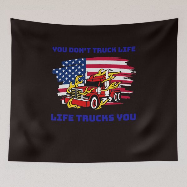 Artikelvorschau, Amerikanischer Trucker, du fährst kein Leben, das Leben schleppt dich RB entworfen und verkauft von TeamsterLife.