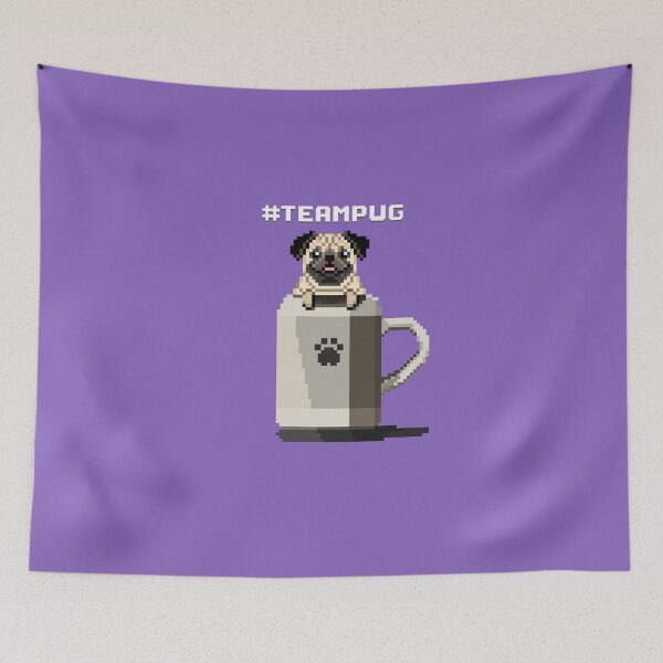 Item preview, #TeamPug (Lilac Bush) designed and sold by PixelByFatbeard.