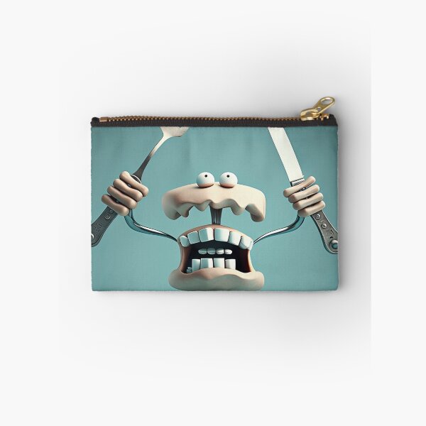 Item preview, Knife and fork with a funny cheff monster designed and sold by mrlongfield.