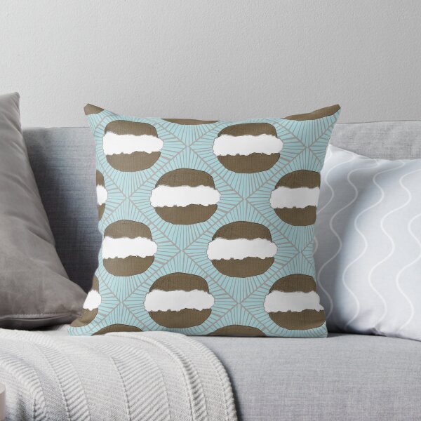 Whoopie! Whoopie Pies on Aqua Throw Pillow
