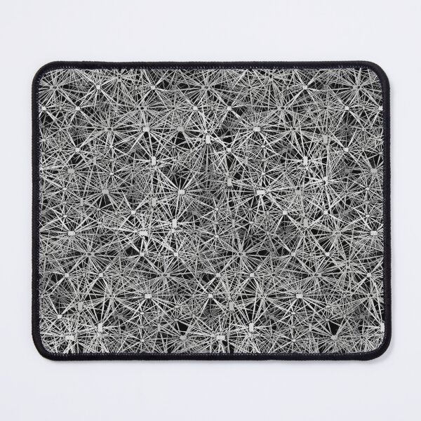 Item preview, Geometric, Pattern, Shapes, Lines, Modern,  Abstract, Art, Meshwork - Gray on Black designed and sold by LucidLounger.