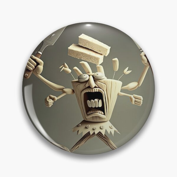 Item preview, Knife and fork with a funny cheff monster designed and sold by mrlongfield.