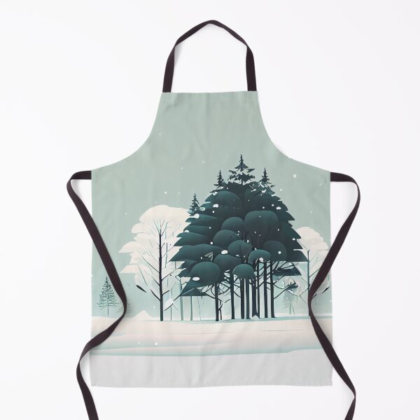 Item preview, Small Cute Minimalist Winter Forest Print Digital Painting designed and sold by CodeAndColors.