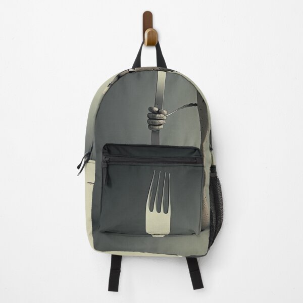 Item preview, Knife and fork with a funny cheff monster designed and sold by mrlongfield.