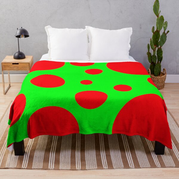 Item preview, Bright green and red polka dots designed and sold by OptoFortuna.