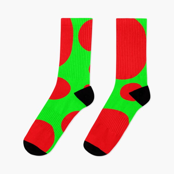 Item preview, Bright green and red polka dots designed and sold by OptoFortuna.