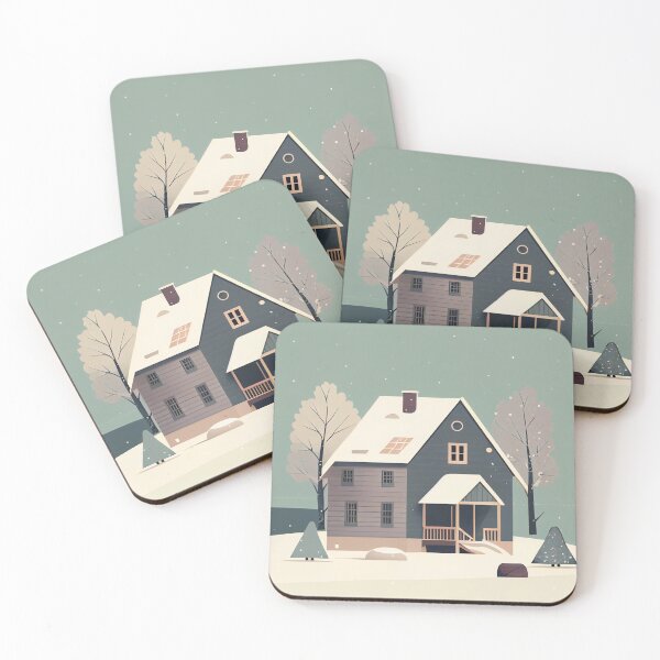 Item preview, Modern Flat Winter Home  Digital Painting designed and sold by CodeAndColors.