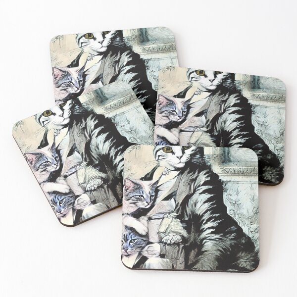 Item preview, Gentleman Cat and his litter designed and sold by dystopiatoday.