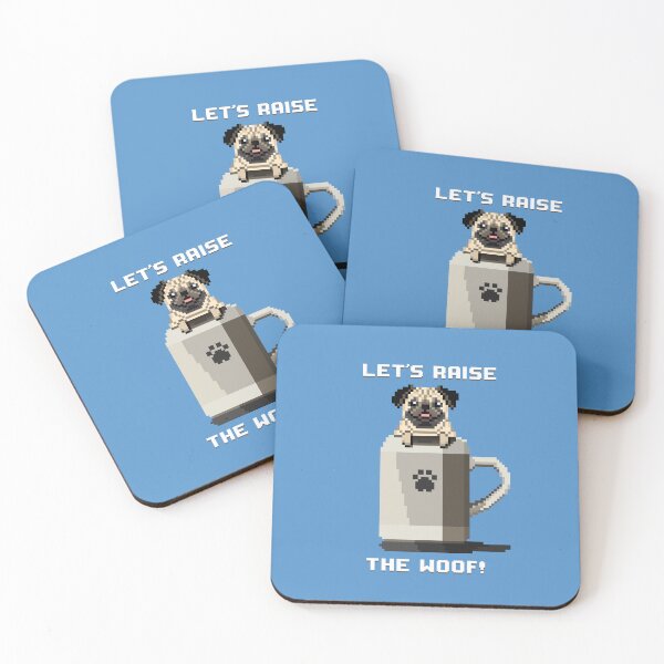 Item preview, Let's Raise the Woof! (Picton Blue) designed and sold by PixelByFatbeard.