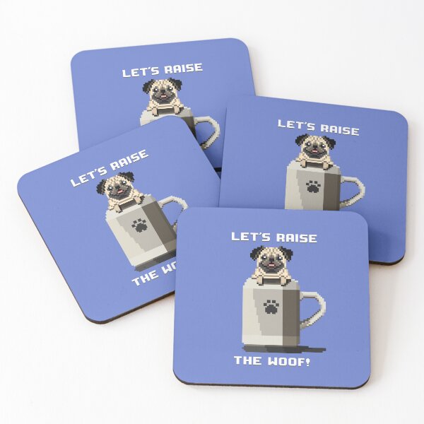 Artikelvorschau, Let's Raise the Woof! (Cornflower) entworfen und verkauft von PixelByFatbeard.
