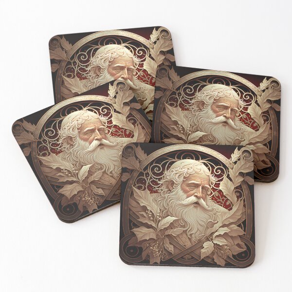 Item preview, christmas art nouveau santa claus portraits #0 designed and sold by Namo-Art.