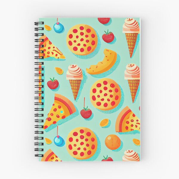 Item preview, Abstract Fun Food Pizza and Ice Cream Pattern Digital Painting designed and sold by CodeAndColors.