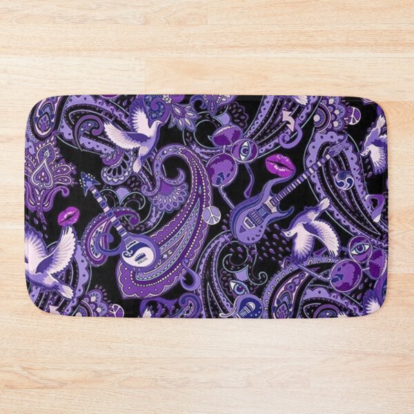 Item preview, Purple and Black Paisley Guitar Art designed and sold by GypsyGarou.