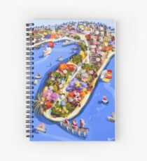 Blue water jetty Spiral Notebook