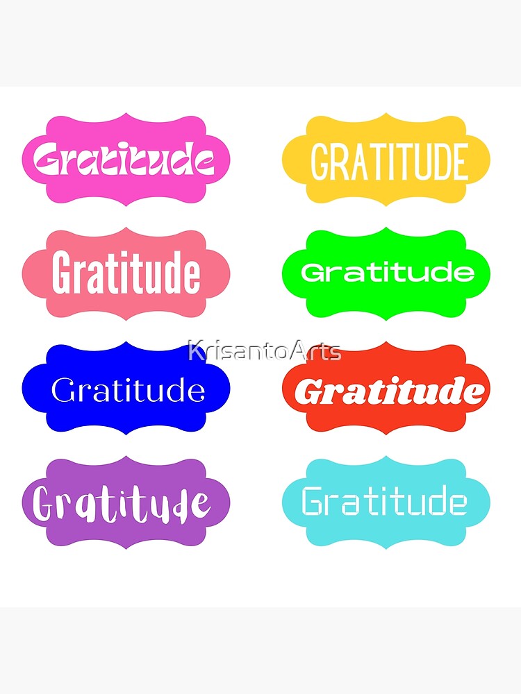 " Gratitude Intention stickers " Poster for Sale by KrisantoArts