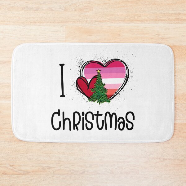 Item preview, I LOVE CHRISTMAS | LESBIAN CHRISTMAS DESIGN designed and sold by Festive Feminist.