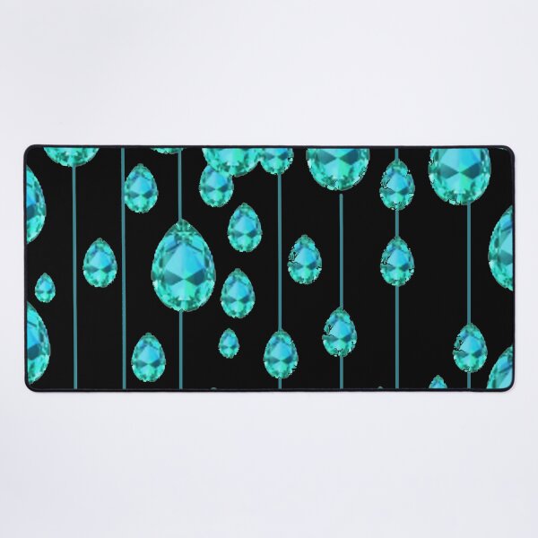 Item preview, AQUA MARCH GEMS ABSTRACT PATTERNS DARK BLUE ART designed and sold by sharlesart.