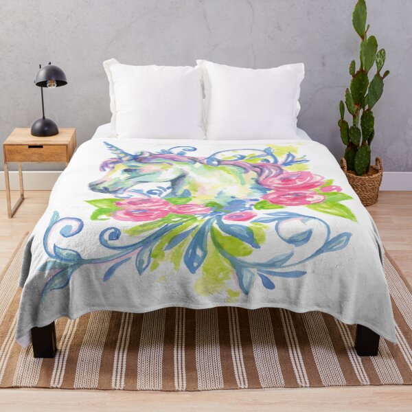 Item preview, Beautiful Unicorn with Flowers Splash Paint designed and sold by Shekevara.