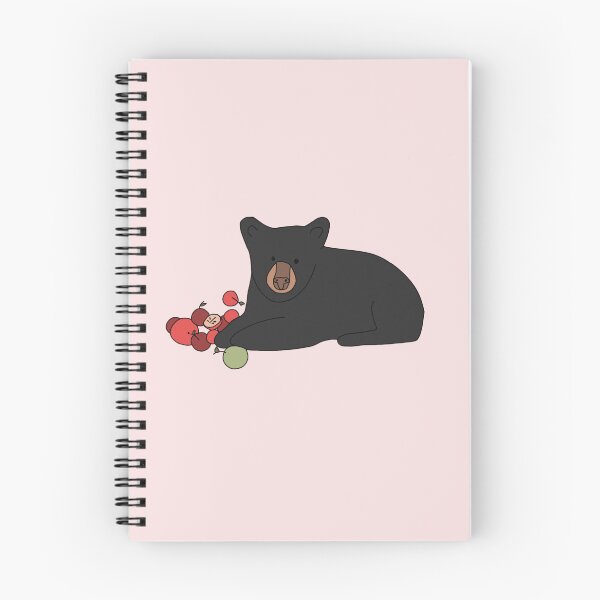 Item preview, Black bear with apples designed and sold by sunflowerjords.