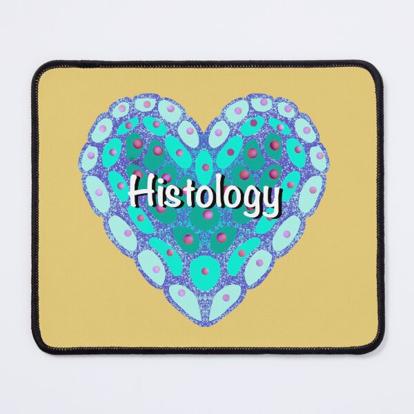 Item preview, I love histology, yellow background designed and sold by Osher-BioArt.
