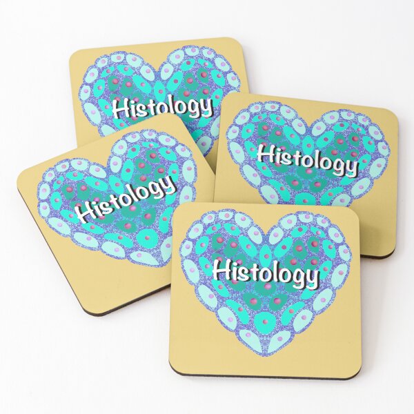 Item preview, I love histology, yellow background designed and sold by Osher-BioArt.