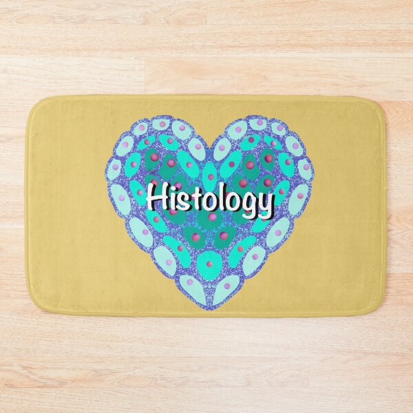 Item preview, I love histology, yellow background designed and sold by Osher-BioArt.