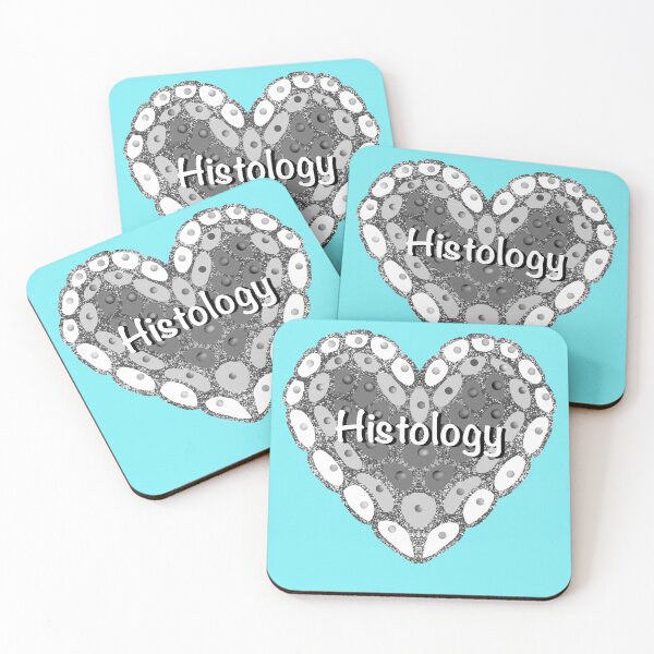Item preview, I love histology, blue background designed and sold by Osher-BioArt.