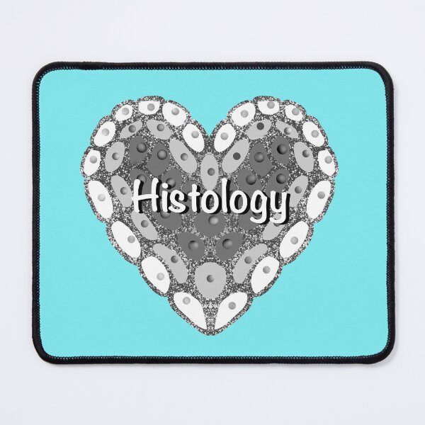Item preview, I love histology, blue background designed and sold by Osher-BioArt.