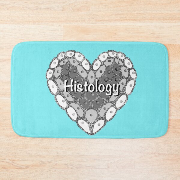 Item preview, I love histology, blue background designed and sold by Osher-BioArt.