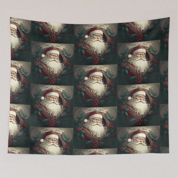 Item preview, christmas art nouveau santa claus portraits #6 designed and sold by Namo-Art.