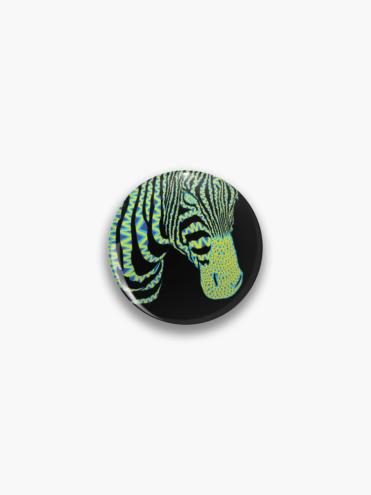 Thumbnail 1 of 3, Pin, Pattern Zebra designed and sold by missmann.