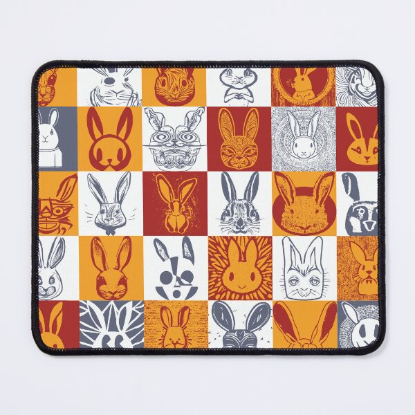 Item preview, Hawaiian Tribal and other styles Bunny Rabbit Face Check Checker Pattern designed and sold by pelagio.