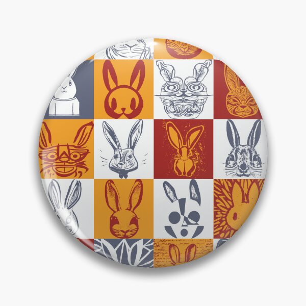 Item preview, Hawaiian Tribal and other styles Bunny Rabbit Face Check Checker Pattern designed and sold by pelagio.