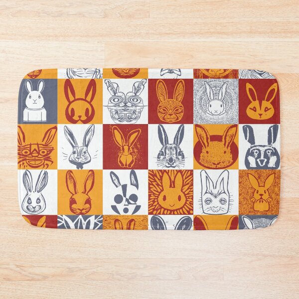 Item preview, Hawaiian Tribal and other styles Bunny Rabbit Face Check Checker Pattern designed and sold by pelagio.