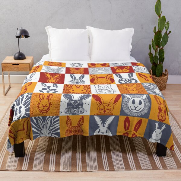 Item preview, Hawaiian Tribal and other styles Bunny Rabbit Face Check Checker Pattern designed and sold by pelagio.