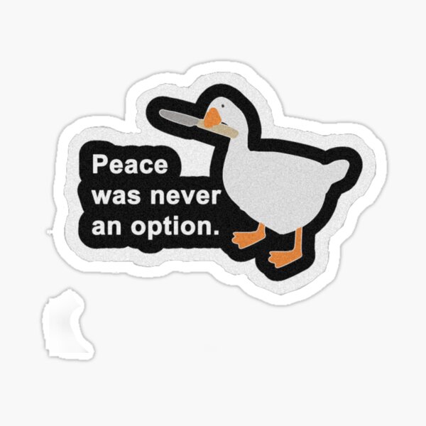 Peace Was Never An Option Stickers for Sale | Redbubble