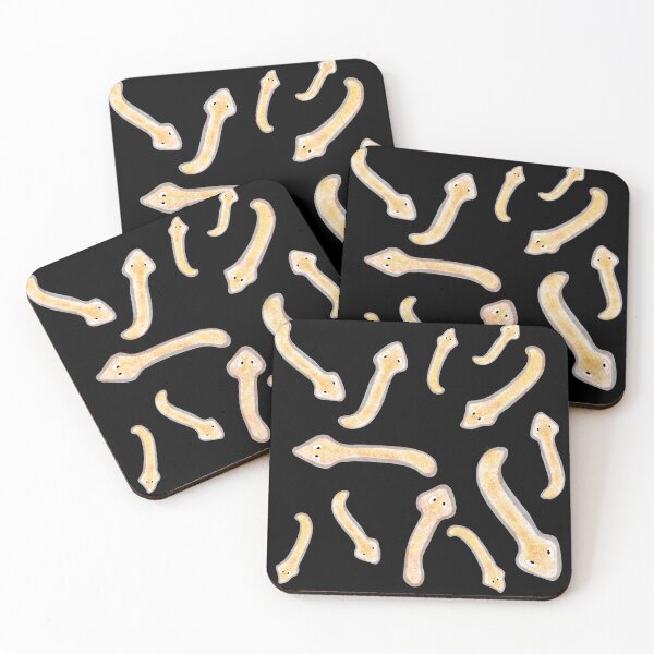 Item preview, Planaria model, black background designed and sold by Osher-BioArt.